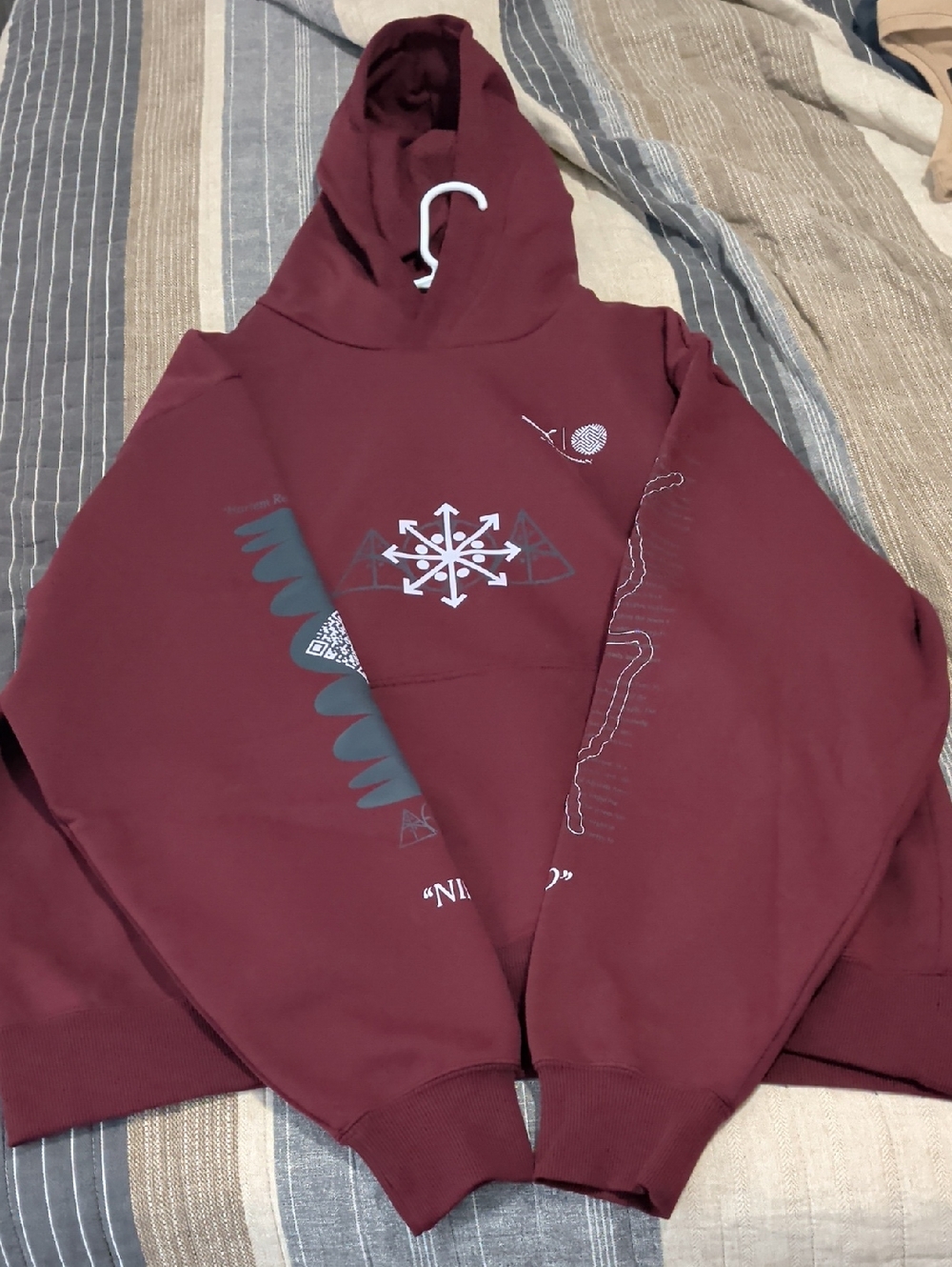 Puma Burgundy Pullover Hoodie with Logo Tag